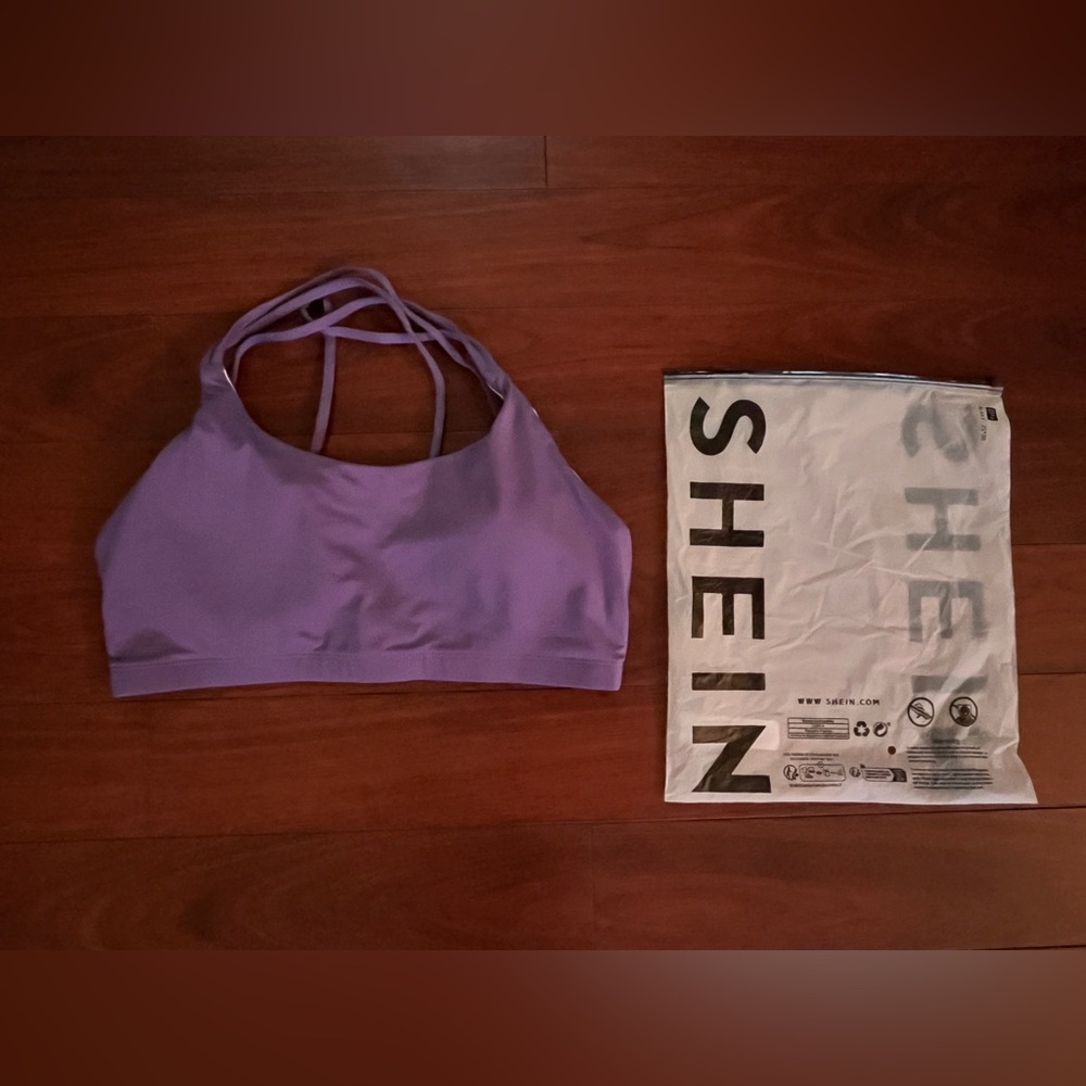 SHEIN Lavender and White Top